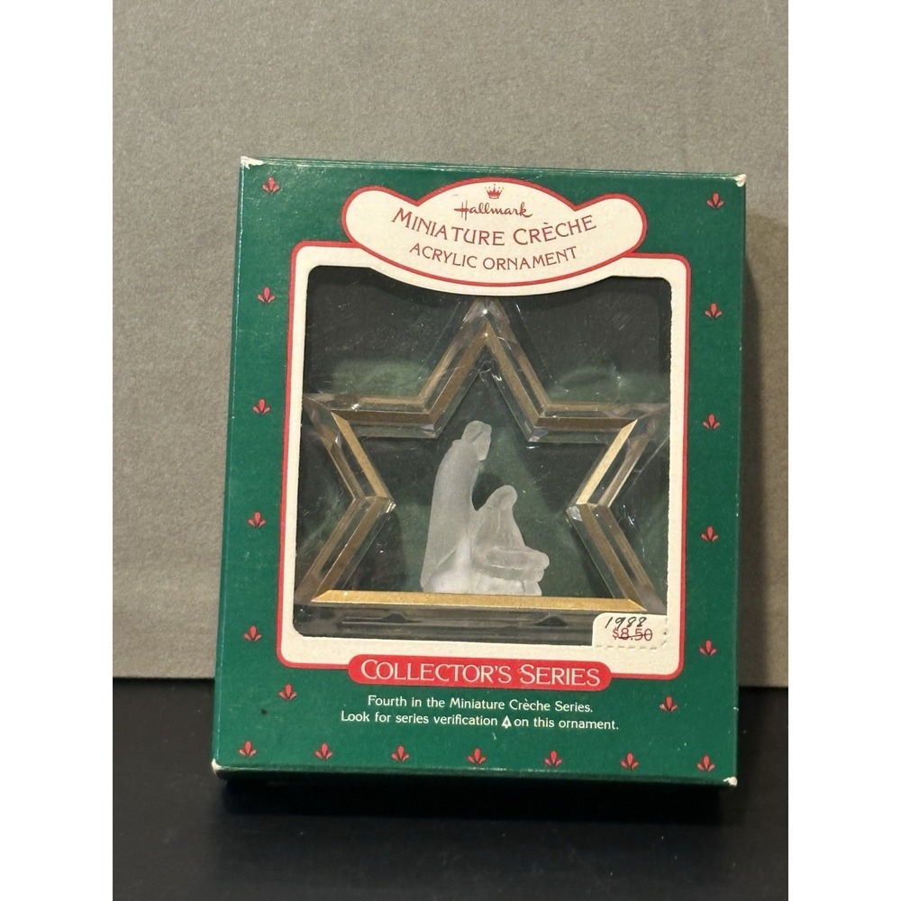 Hallmark Keepsake 1988 Miniature Creche Acrylic Ornament Collector's Series #4